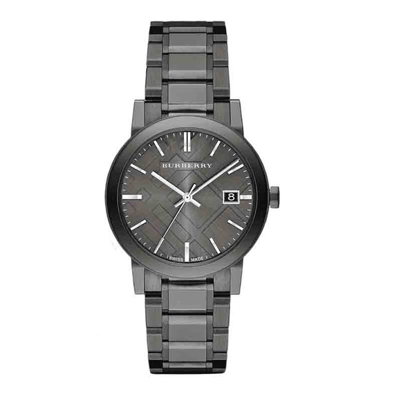 Burberry The City Grey Dial Gunmetal Steel Strap Watch For Men - used condition - Picture 1 of 2